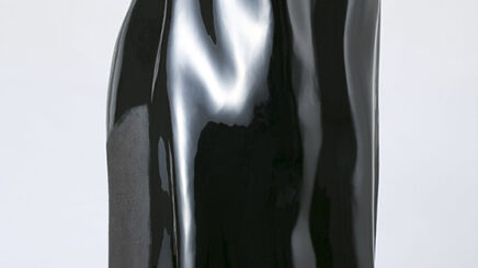 画像：「覆い被さった」漆・麻布　2012年制作